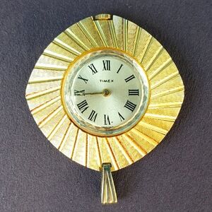 Timex Gold Sunburst Manual Pocket Watch